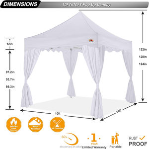Pour ABCCANOPY 10x10FT moderne <span class=keywords><strong>blanc</strong></span> Premium instantané Pop up auvent tente avec rideau pour événements en plein air - Product Image 3