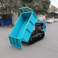 Mini camion à benne sur chenilles à moteur électrique, charge hydraulique complète de 500kg, 1 tonne, utilitaire, à vendre
