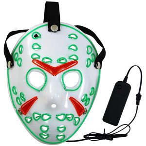Décoration <span class=keywords><strong>de</strong></span> noël Vendredi 13th <span class=keywords><strong>jason</strong></span> voorhees <span class=keywords><strong>masque</strong></span> DJ allument partie rougeoyante el fil <span class=keywords><strong>masque</strong></span> - Product Image 1