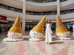 Ornement en tissu de dragon de dessin animé D115 - Art 3D fait à la main, résistant aux intempéries, LED, taille personnalisable, décoration de jardin extérieur/intérieur - Product Image 5