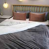 Écologique personnalisé doux chaud polaire jeter couverture lavable adulte enfant bébé flanelle avec impression numérique style uni
