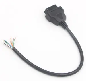 factory price 16 Pin J1962 OBDII OBD2 Female Connector Car Diagnostic Extension Cable Cord Pigtail DIY Mobley Adapter