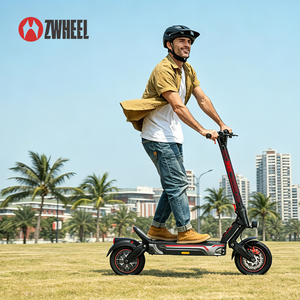 Scooter Eléctrico Deportivo de 11 Pulgadas para Adultos, Plegable, de Dos Ruedas, con Autonomía de 80 KM, Frenos de Disco, Resistente al Agua - Product Image 2