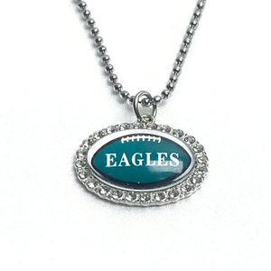 Nuevo Collar con Nombre de Equipo de Fútbol Americano, Colgante Ovalado con 32 Gemas de Diamantes, Regalo para Fanáticos, Accesorio para Fiestas y Días de Partido, Personalizado - Product Image 5