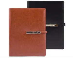 Custom Leather Organizer Diary 6 Rings Agenda with Magnetic Closure