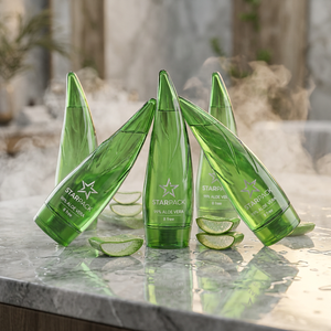Botella <span class=keywords><strong>de</strong></span> Plástico PET Vacía al por Mayor para Gel <span class=keywords><strong>de</strong></span> Aloe Vera, Envase Verde con Forma <span class=keywords><strong>de</strong></span> Hoja para Cuidado <span class=keywords><strong>de</strong></span> la Piel, Champú y Cosméticos - Product Image 6