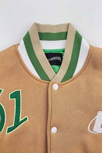 Fait sur mesure automne tricoté Vintage Varsity veste hommes tout logo brodé Chenille patchs grande taille bouton couleur assortie - Product Image 5