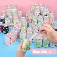 Lingettes humides créatives miniatures portables en forme de canette de cola, 30 lingettes jetables, style seau, avec tirette, porte-clés, en papier 7x14