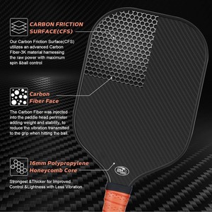 98. Pour <span class=keywords><strong>Amazon</strong></span> Kevlar 3K Camouflage Pattern Carbon Fiber <span class=keywords><strong>Pickleball</strong></span> Racket 13mm pour la formation Factory-Furnished Press - Product Image 4