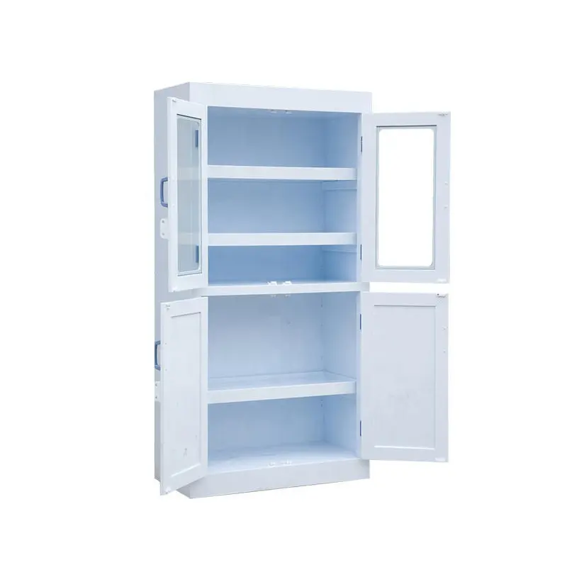 Armoire moderne à 2 portes pour réactifs de laboratoire Tiroirs de rangement en acier résistant à l'humidité Armoire basse pour hôpital Cuisine Biologie Université