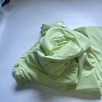 Couverture de lit en patchwork avec passepoil, couleur vert estival, solide et rafraîchissante, sur mesure, taille king, 100% fibre de polyamide, séchage rapide