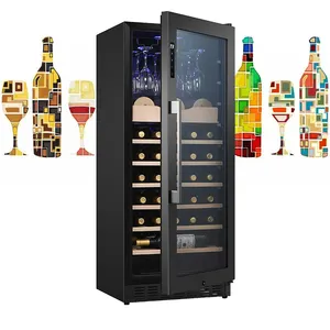 LANYI縦型棚ワイン冷蔵庫ミニスリム小型電気サーモスタット赤ワインクーラーバレルワイン冷蔵庫