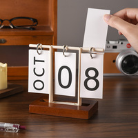 Nouveau Calendrier Perpétuel en Bois Moderne pour la Décoration de la Maison et du Bureau, Affichage du Mois et de la Date, Organiseur de Bureau, Agenda