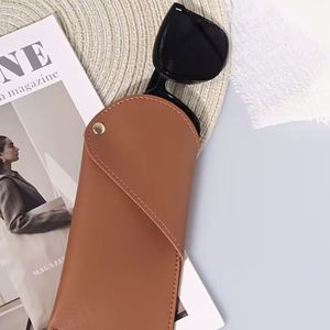 Hr Pink Pu Leather Eyeglasses Travel Portable <b>Case</b> Elegant Reading <b>Glasses</b> Storage Bag <b>for</b> Women Men Gifts - Product Image 4