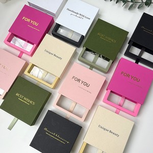 Hot bán đồ trang sức Pull-out hiển thị bao bì hộp biểu tượng tùy chỉnh Bông Tai Nhẫn dây chuyền chống bụi lưu trữ Hộp Quà Tặng bán buôn - Product Image 2