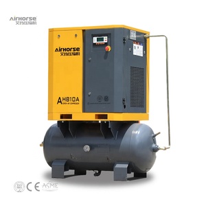 Compresseur d'air à vis lubrifié monophasé à faible bruit 4kw 5hp 10hp monté sur réservoir 5kw Inverter 220v entraîné par courroie <span class=keywords><strong>rotatif</strong></span> - Product Image 5