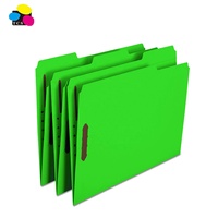 Best Seller 100% Carpetas de archivos de papel de contenido de tamaño de Carta Verde claro reciclado con 2 sujetadores