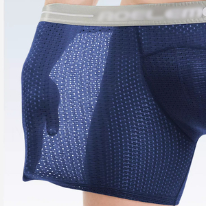 Calzoncillos bóxer de secado rápido para hombre de marca Premium, Bóxer deportivo de pierna larga de malla de poliéster de etiqueta privada para hombres jóvenes, logotipo impreso - Product Image 4