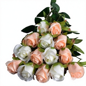 Rosa Artificiale <span class=keywords><strong>di</strong></span> Alta Qualità in Seta a Stelo Singolo per Decorazioni <span class=keywords><strong>di</strong></span> Matrimoni, Casa, Hotel e <span class=keywords><strong>San</strong></span> <span class=keywords><strong>Valentino</strong></span> - Product Image 4