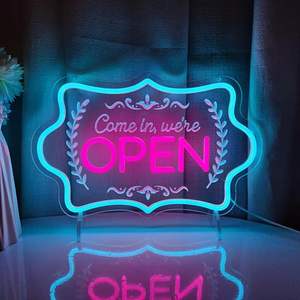 Winbo enseigne néon ouverte personnalisée <span class=keywords><strong>en</strong></span> gros pour entreprise plaque acrylique éclairage de lettres flexible à LED pour décoration murale - Product Image 5
