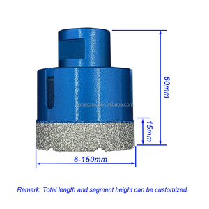 6mm - 150mm vương miện M14 chủ đề chân không hàn kim cương lõi khoan bit cho đá cẩm thạch đá sứ Gạch gốm lỗ cưa cắt - Product Image 4