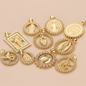 Custom Metal Gold/Silver Plated <strong>St</strong> <strong>Jude</strong> Thaddeus Jesus Virgin Mary Cross Charms Pendants for Jewelry Making Accessories - Product Image 6