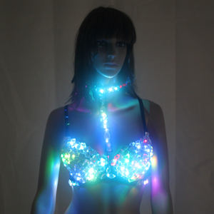 Nouveau Style LED <span class=keywords><strong>Soutien</strong></span>-<span class=keywords><strong>Gorge</strong></span> Costume Adultes Sexy Filles Scène Salle De Bal Soirée Comprend Clignotant Bande De Cheveux LED Couronne <span class=keywords><strong>Bandeau</strong></span> Un Convient - Product Image 5