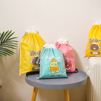 Sacs en plastique CPE givrés imperméables UniOne avec cordon de serrage, en PE+EVA, personnalisables avec LOGO, réutilisables pour vêtements et rangement de voyage