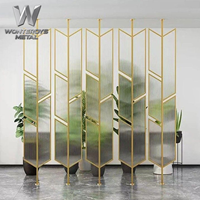 Cloison de séparation en verre moderne personnalisée, décoration en acier inoxydable 304, design de cloison de séparation pour salon