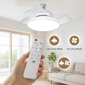 Luz LED para ventilador de techo 26W 3000lm DC <span class=keywords><strong>Motor</strong></span> silencioso, atenuación y temperatura de color, E26, control remoto, temporizador de eficiencia energética - Product Image 3