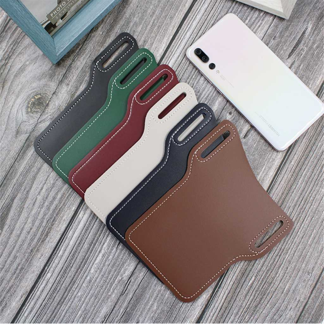 Vintage Premium PU Leather Waterproof Durable Phone Holster Portable Mobile Phone Sleeve Fit in Belt Ready Ship Camping Hiking