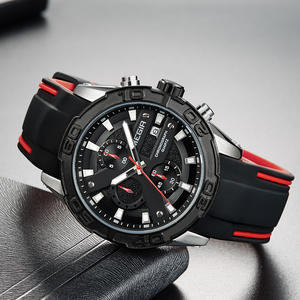 Cronógrafo multifuncional luminoso Calendario Reloj deportivo de silicona Reloj de pulsera de cuarzo Dial grande Deportes al aire libre Reloj de hombre - Product Image 5