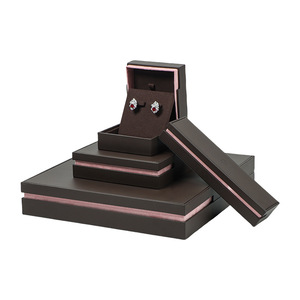 High-end Jewelry <b>Box</b> with Necklace and Earrings Set - Stylish Storage in Wooden Leather Material Packaging - Custom-made - Product Image 4