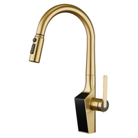 Robinet de lavabo thermostatique en laiton de qualité, à montage sur comptoir, avec douchette extractible, design moderne, eau chaude/froide