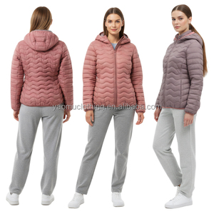 2025 meilleure vente hiver respirant matelassé veste de sport poche réversible fermeture éclair Ladoes Logo personnalisable à capuche chapeau détachable - Product Image 1