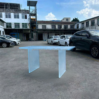 Maßgefertigter Hochwertiger Matter Acryl-Tisch Modernes Design Möbel Verstärkter Acryl-Schreibtisch