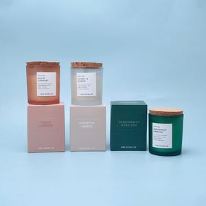 Velas Aromáticas Minimalistas Hechas a Mano con Cera de Soya en Frascos de Vidrio con Tapas de Corcho, Aromaterapia Frutal, Decoración para el Hogar, 7.75 Oz - Product Image 1