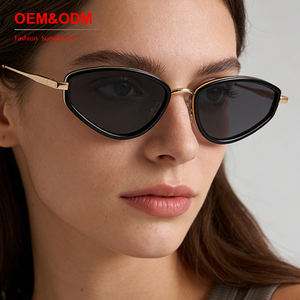 Gafas de Sol con Lentes Coloridas Anti-Radiación UV400, Venta al Por Mayor, Retro, Moda, Logotipo Personalizado, Gafas Metálicas, Personalización OEM, Unisex para Hombre - Product Image 1