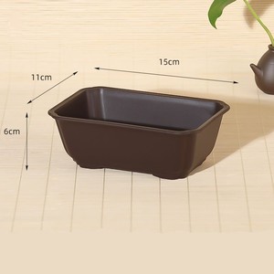 Maceta de entrenamiento de bonsái rectangular de plástico <span class=keywords><strong>pequeño</strong></span> de 18cm/7,08 pulgadas <span class=keywords><strong>para</strong></span> suculentas y árboles - Product Image 5