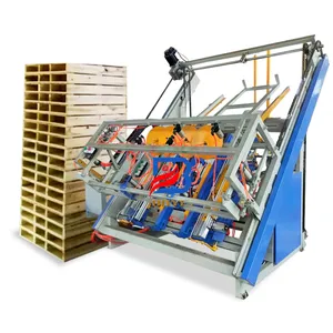 Harga Pabrik Wood Pallet Otomatis Memaku Mesin/Pallet Kayu Perakitan Mesin/Pembuat Pallet untuk Dijual