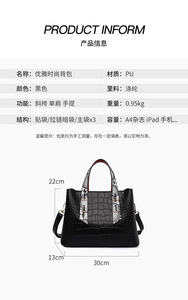 Nuevo Diseño de Bolso de Mano con Patrón de Serpiente y Piedras en Contraste, Bolso Bandolera de Gran Capacidad y Alta Calidad - Product Image 4