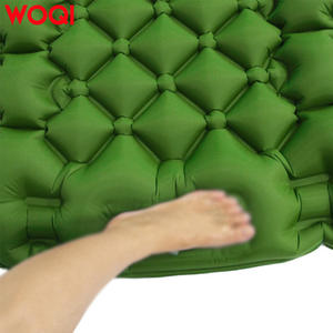 แผ่นรองนอนเป่าลม Woqi สีเขียว รูปทรงสี่เหลี่ยมผืนผ้า สำหรับ 1 คน พกพาสะดวก น้ำหนักเบา เหมาะสำหรับกิจกรรมกลางแจ้ง - Product Image 2