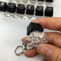 Porte-clés personnalisé en forme de capuchon de clavier, avec impression de logo DIY, anti-stress, jouet de décompression, vente en gros