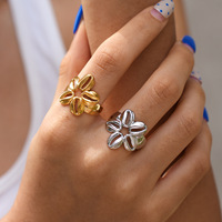 Bague ouverte en acier inoxydable en forme d'étoile de mer pour femme, couleur or, ajustable, pour l'index, bijoux 2026