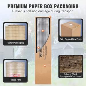 VEVOR 1/2 İnç 36 inç X 50 fit 19 Gauge Sıcak Daldırma Galvanizli Düşük Karbonlu Demir Genişletilmiş Hasır Kare Delikli Rulo Tavuk Teli Kafesler İçin - Product Image 6