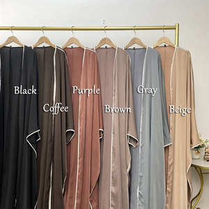 <span class=keywords><strong>Cardigan</strong></span> abaya manga de cetim sunshine, casaco feminino confortável com mangas longas e linha branca, verão 6688 # - Product Image 2