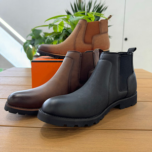 <span class=keywords><strong>Botines</strong></span> <span class=keywords><strong>de</strong></span> PU <span class=keywords><strong>de</strong></span> alta calidad personalizados para hombre Botas Chelsea <span class=keywords><strong>de</strong></span> nuevo estilo <span class=keywords><strong>con</strong></span> característica plana Diseño formal puntiagudo impermeable - Product Image 4
