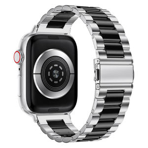 Correa de reloj de pulsera de metal de acero inoxidable de repuesto RYB para <span class=keywords><strong>Apple</strong></span> <span class=keywords><strong>Watch</strong></span> Ultra 9 8 7 6 5 4 3 2 <span class=keywords><strong>SE</strong></span> 38/40/41mm 42/44/45mm - Product Image 5