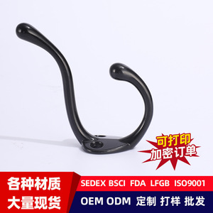 Decorative Robe <b>Hook</b> Zinc Alloy Vintage Style Black Anti Corrosion Cabinet Hat Wardrobe Closet <b>Bathroom</b> <b>Hook</b> Single Piece - Product Image 5