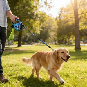 Guinzaglio Retrattile per Cani di Nuova Concezione Personalizzato - Guinzaglio per Animali di Taglia Grande con Luce LED per Addestramento e Jogging all'Aperto - Product Image 2